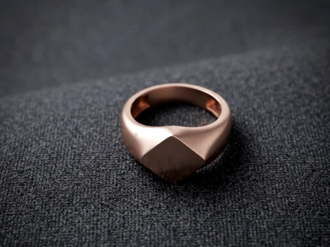 Jewelry Signet Ring v5 S Size 3D print model 3D Print Model