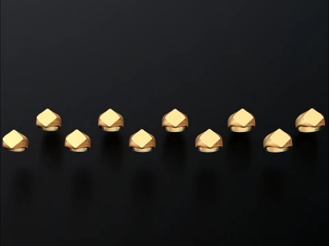 Sieraden Zegelring v5 L-formaat 3D-printmodel 3D printmodel
