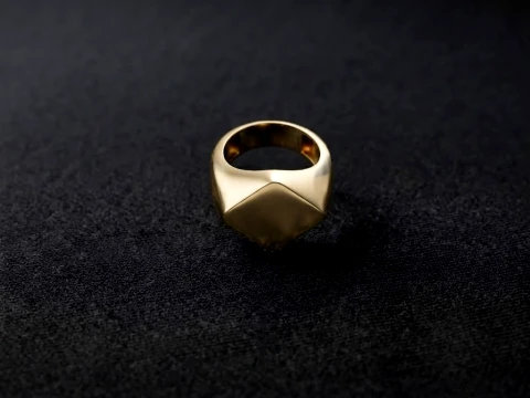 Jewelry Signet Ring v5 L Size 3D print model 3D Print Model