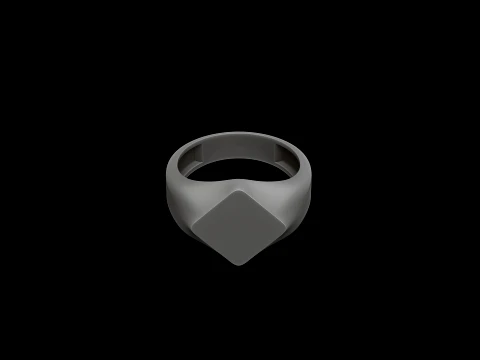 Jewelry Signet Ring v5 S M L Sizes Pack 3D Print Model