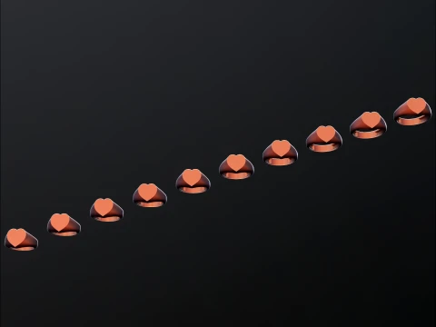 Sieraden Zegelring v6 S-formaat 3D-printmodel 3D printmodel