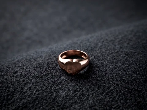 Jewelry Signet Ring v6 S Size 3D print model 3D Print Model