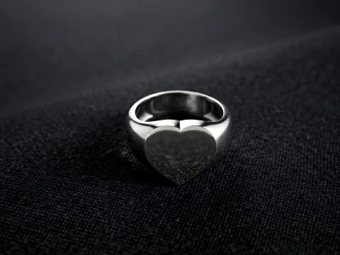 Jewelry Signet Ring v6 M Size 3D print model 3D Print Model