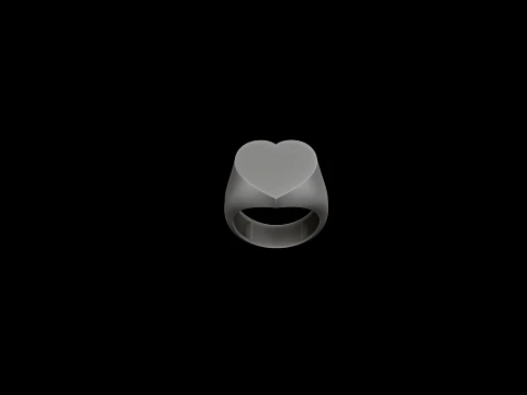 Jewelry Signet Ring v6 L Size 3D print model 3D Print Model
