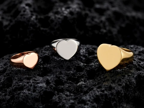 Jewelry Signet Ring v6 S M L Sizes Pack 3D Print Model