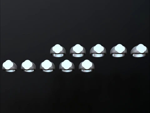 Takı M&uuml;h&uuml;r Y&uuml;z&uuml;k v7 M Boyut 3D baskı modeli 3D Baskı Modeli
