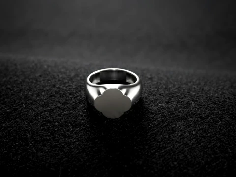 Jewelry Signet Ring v7 M Size 3D print model 3D Print Model