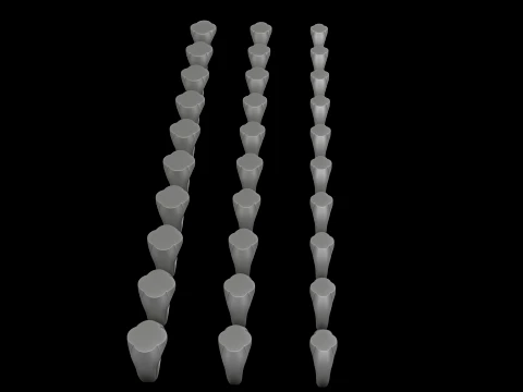 Jewelry Signet Ring v7 S M L Sizes Pack 3D Print Model