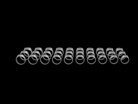 Jewelry Signet Ring v7 S M L Sizes Pack 3D Print Model