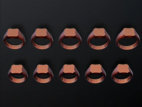 Takı M&uuml;h&uuml;r Y&uuml;z&uuml;k v8 S Boyutu 3D baskı modeli 3D Baskı Modeli