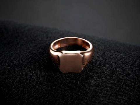 Jewelry Signet Ring v8 S Size 3D print model 3D Print Model