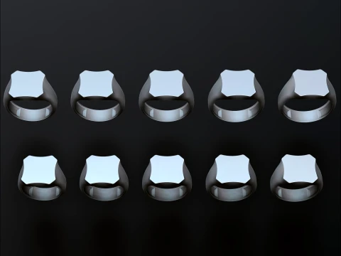Takı M&uuml;h&uuml;r Y&uuml;z&uuml;k v8 M Boyutu 3D baskı modeli 3D Baskı Modeli