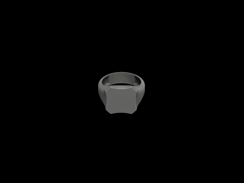 Jewelry Signet Ring v8 M Size 3D print model 3D Print Model