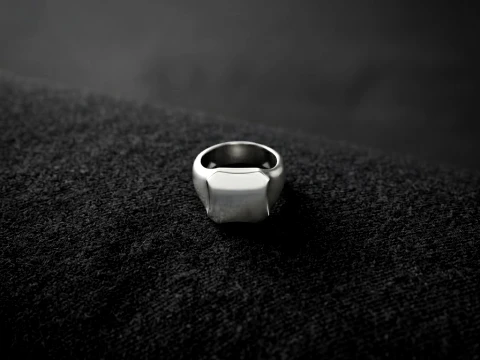 Jewelry Signet Ring v8 M Size 3D print model 3D Print Model