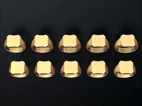 Takı M&uuml;h&uuml;r Y&uuml;z&uuml;k v8 L Boyut 3D baskı modeli 3D Baskı Modeli