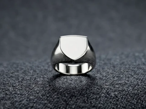 Jewelry Signet Ring v9 M Size 3D print model 3D Print Model