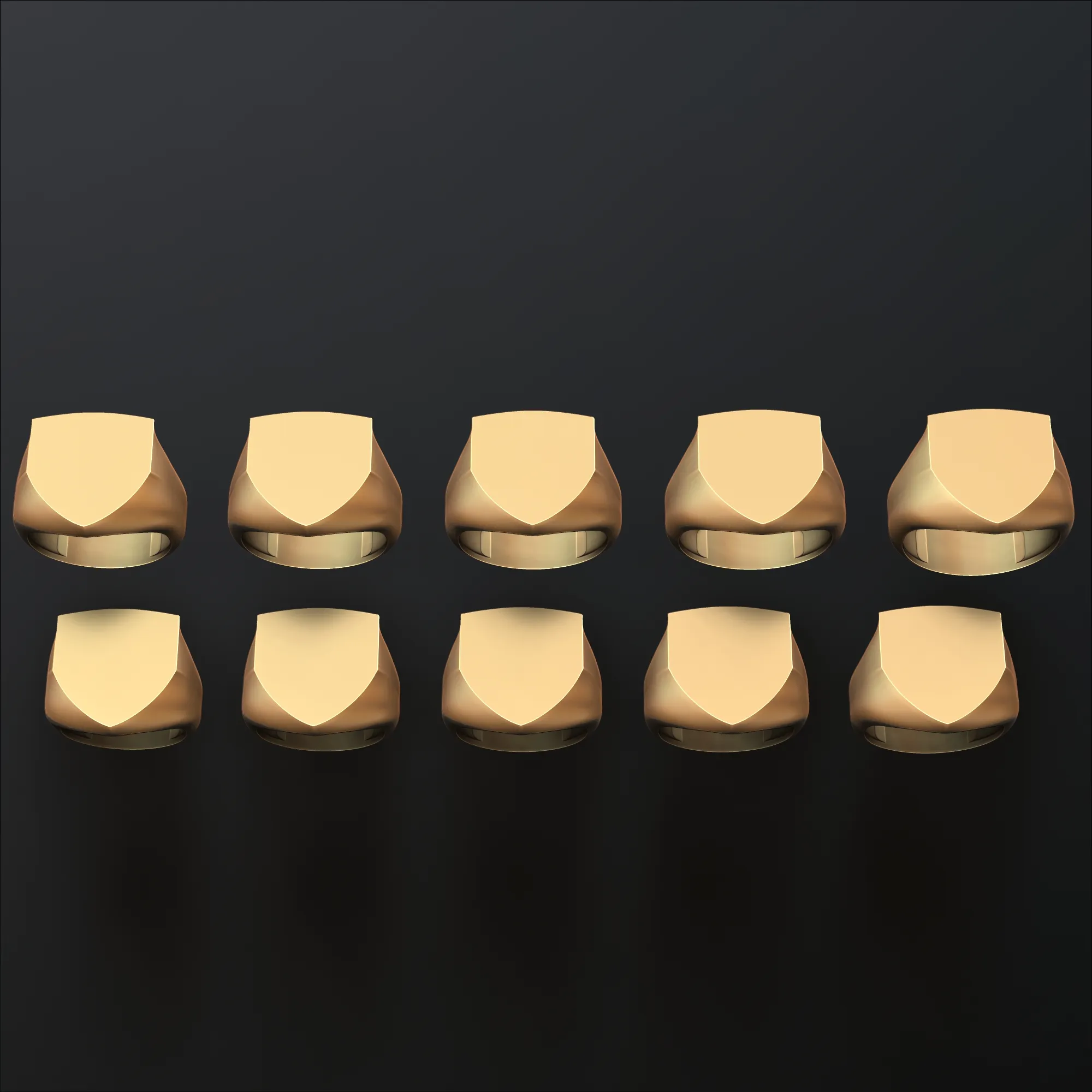 Jewelry Signet Ring v9 L Size 3D print model 3D Print Model .c4d .max .obj .3ds .fbx .stl .blend 