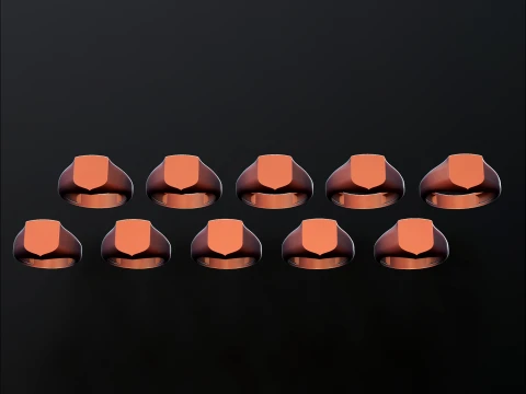 Sieraden Zegelring v10 S-formaat 3D-printmodel 3D printmodel