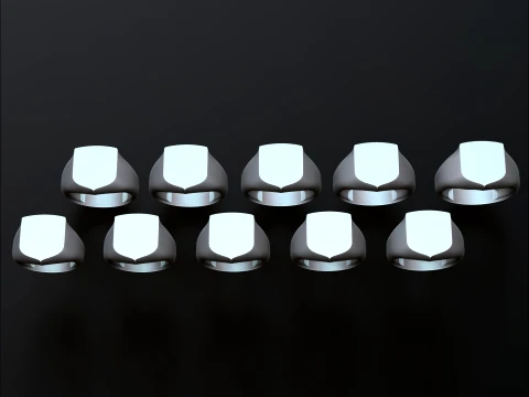 Sieraden Zegelring v10 M Maat 3D-printmodel 3D printmodel
