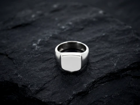 Jewelry Signet Ring v10 M Size 3D print model 3D Print Model