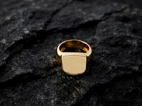 Jewelry Signet Ring v10 L Size 3D print model 3D Print Model