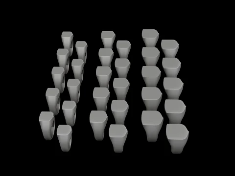ジュエリー シグネット リング v10 S M L サイズ パック 3Dプリントモデル