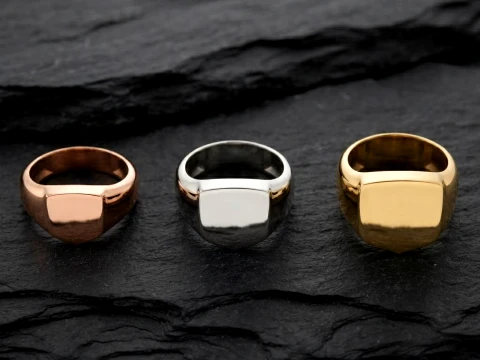 Jewelry Signet Ring v10 S M L Sizes Pack 3D Print Model
