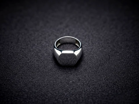 Jewelry Signet Ring v11 M Size 3D print model 3D Print Model