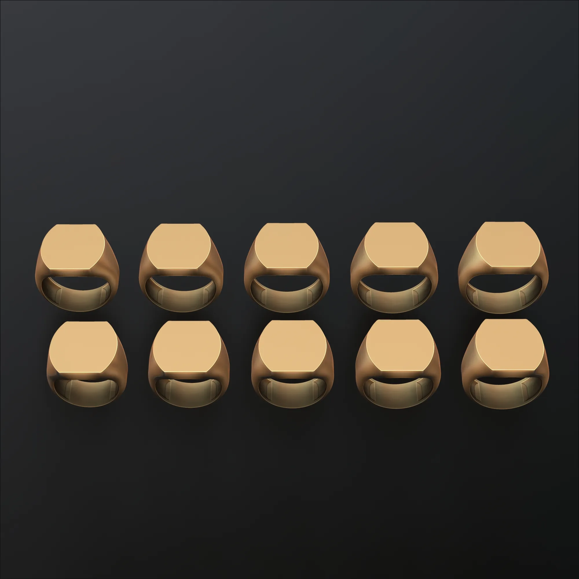 Jewelry Signet Ring v11 L Size 3D print model 3D Print Model .c4d .max .obj .3ds .fbx .stl .blend 