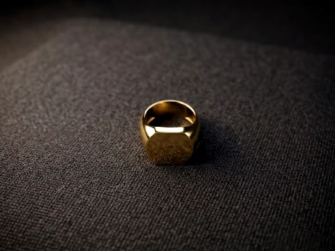 Jewelry Signet Ring v11 L Size 3D print model 3D Print Model