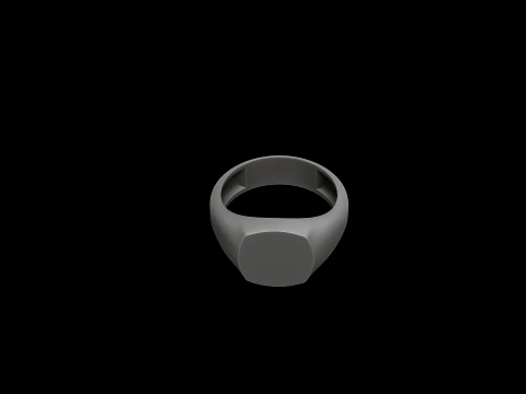 Jewelry Signet Ring v12 S Size 3D print model 3D Print Model