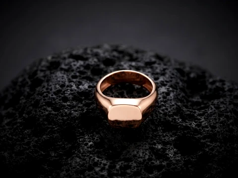 Jewelry Signet Ring v12 S Size 3D print model 3D Print Model