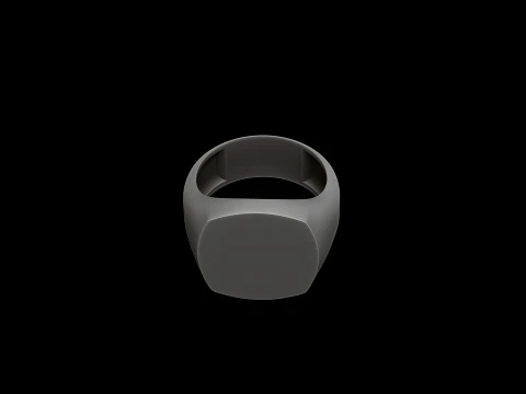 Jewelry Signet Ring v12 L Size 3D print model 3D Print Model