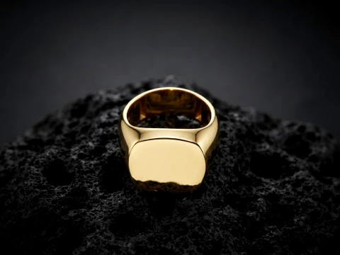 Jewelry Signet Ring v12 L Size 3D print model 3D Print Model