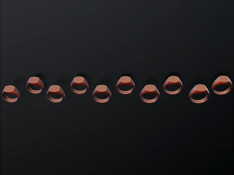 Anillo de sello de joyer&iacute;a v13 Tama&ntilde;o S Modelo de impresi&oacute;n 3D Modelo de impresión 3D