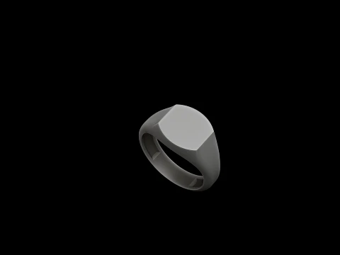 Jewelry Signet Ring v13 S Size 3D print model 3D Print Model