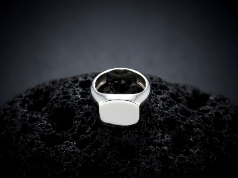 Jewelry Signet Ring v13 M Size 3D print model 3D Print Model