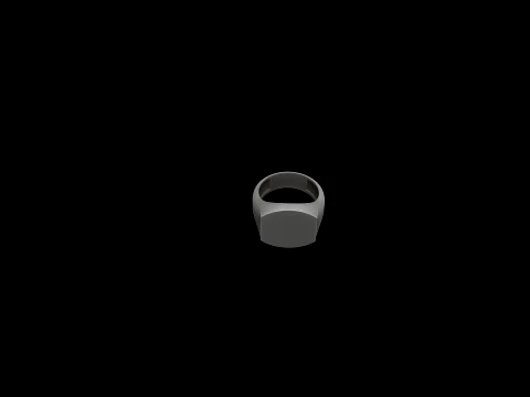 Jewelry Signet Ring v13 L Size 3D print model 3D Print Model