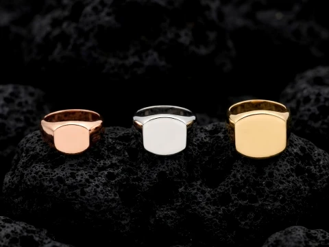 Jewelry Signet Ring v13 S M L Sizes Pack 3D Print Model