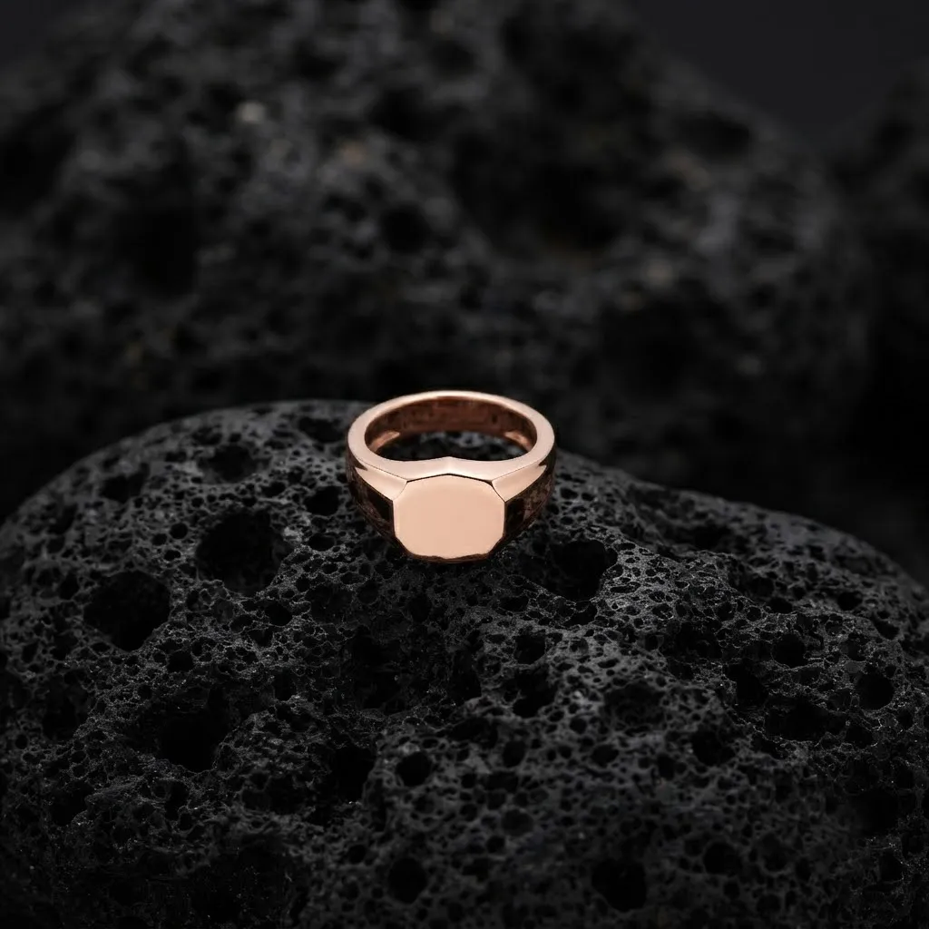 Anello con sigillo per gioielli v14 Modello di stampa 3D taglia S Modello di stampa 3D .c4d .max .obj .3ds .fbx .stl .blend 