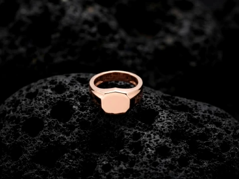 Jewelry Signet Ring v14 S Size 3D print model 3D Print Model
