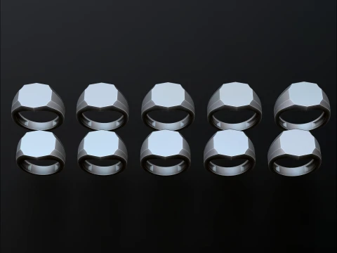 Schmuck Siegelring v14 M Gr&ouml;&szlig;e 3D-Druckmodell 3D Druckmodell