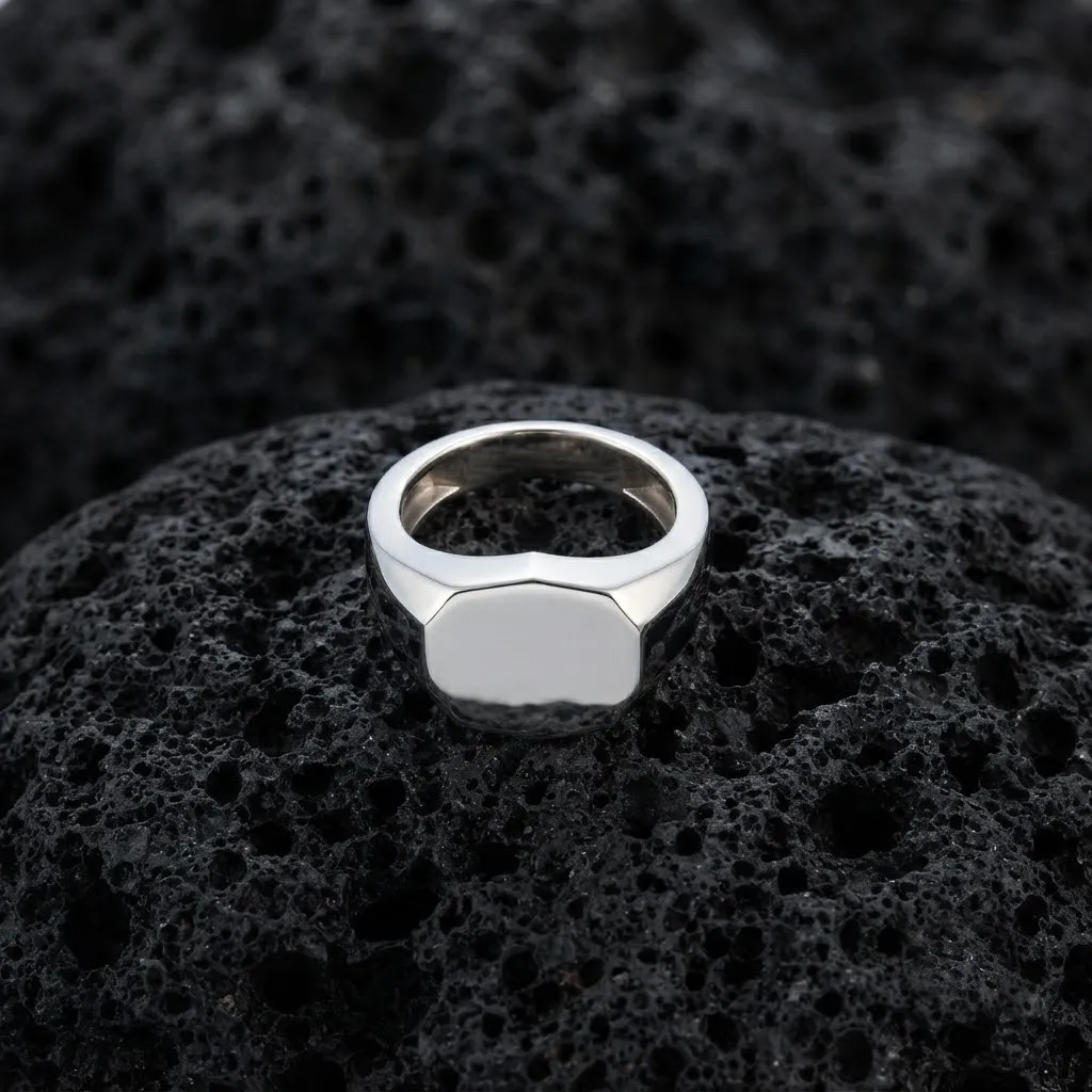 Jewelry Signet Ring v14 M Size 3D print model 3D Print Model .c4d .max .obj .3ds .fbx .stl .blend 