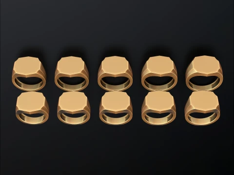 Schmuck Siegelring v14 Gr&ouml;&szlig;e L 3D-Druckmodell 3D Druckmodell