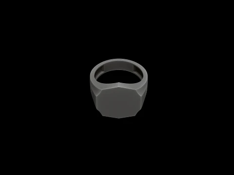 Jewelry Signet Ring v14 L Size 3D print model 3D Print Model