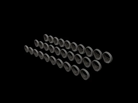 Jewelry Signet Ring v14 S M L Sizes Pack 3D Print Model