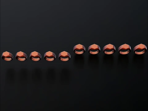 Jewelry Signet Ring v15 S Size 3D print model 3D Print Model