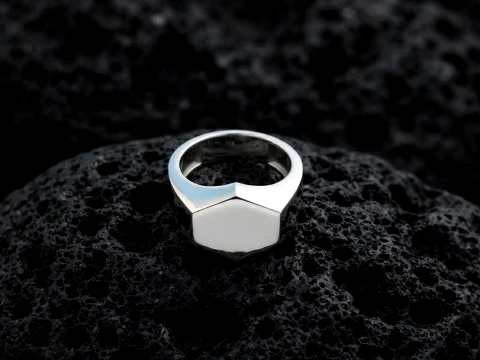 Jewelry Signet Ring v15 M Size 3D print model 3D Print Model