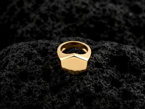 Jewelry Signet Ring v15 L Size 3D print model 3D Print Model