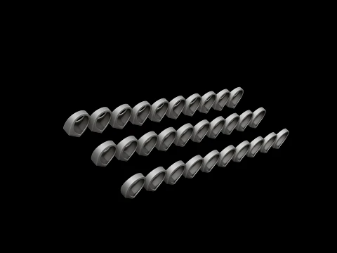 Jewelry Signet Ring v15 S M L Sizes Pack 3D Print Model